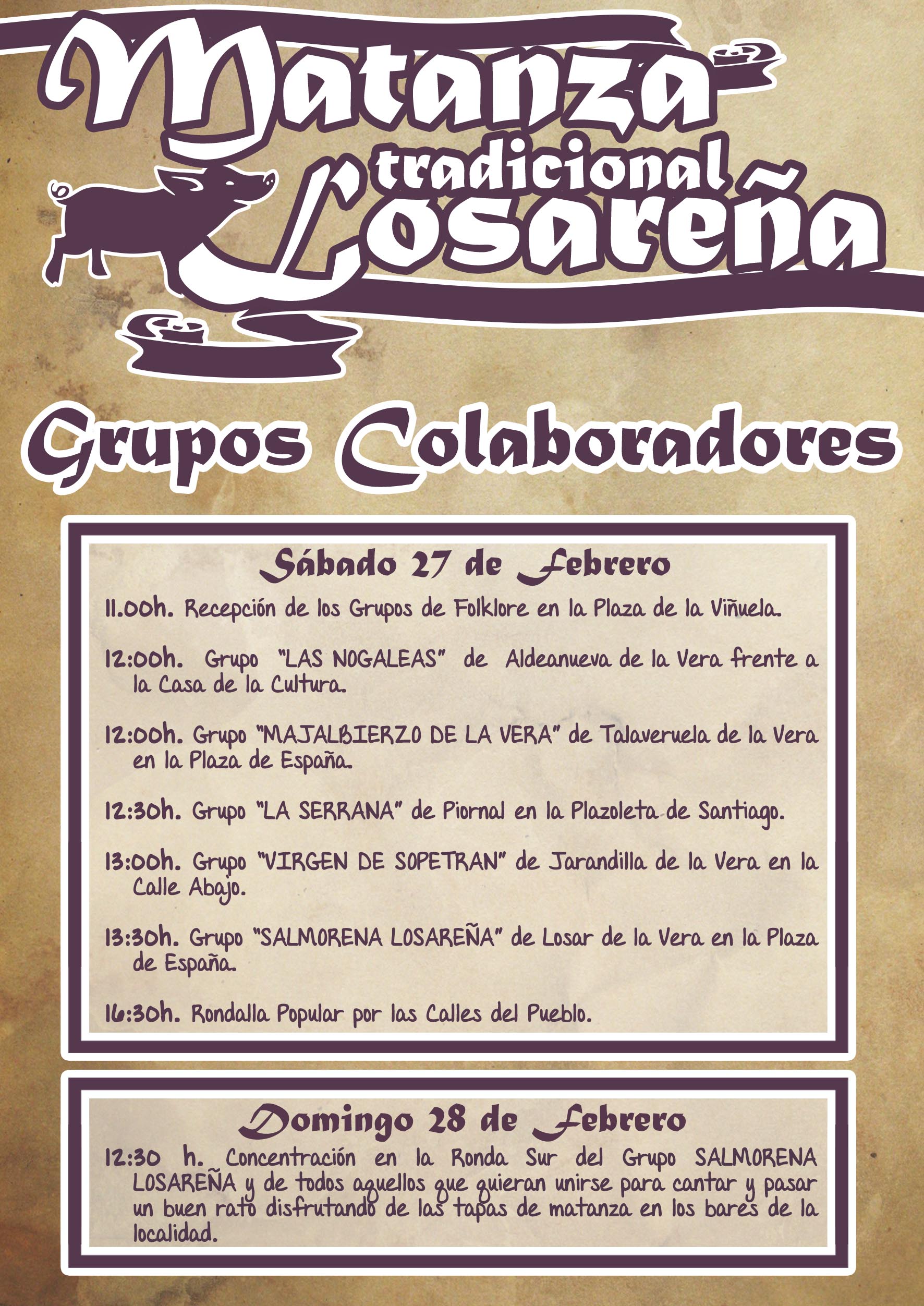 Grupos Colaboradores Matanza Tradicional Losareña 2016
